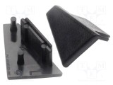 Obturator pentru profile LED TOPMET CORNER10 negru 20 buc GEN2 ABS