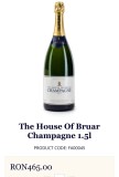 STICLA DE SAMPANIE - The House Of BRUAR - Franta - Mare - 1.5 litri !