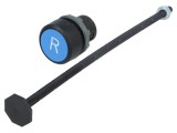 Comutator apăsare 22mm albastru stabil