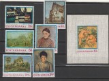 ROMANIA 1974 LP 839 LP 840 REPRODUCERI DE ARTA IMPRESIONISMUL SERIE + COLITA MNH