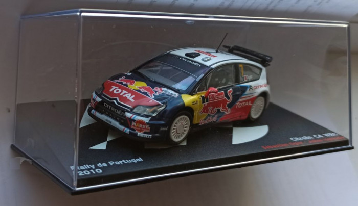 Macheta Citroen C4 WRC Ogier Winner Rally de Portugal 2010 - IXO/ Altaya 1/43 Red Bull