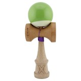 Kendama X Originala, Profesionala, Cyrax, Big Cups V2, Super Sticky cu Cupe Mari, din lemn 18 cm, Rulment Metalic cu Ata 55 cm, Verde deschis/Alb