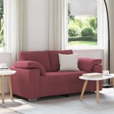 vidaXL Canapea cu pernă bordo 160 x 77 x 82 cm țesătură 4105220