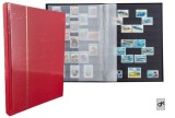 Leuchtturm clasoar pentru timbre - 16 file / 32 pagini negre , roşu