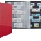 Leuchtturm clasoar pentru timbre - 16 file / 32 pagini negre , roşu