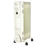 Cumpara ieftin Radiator cu ulei, 7 elementi, putere 1500 W, alb, termostat reglabil