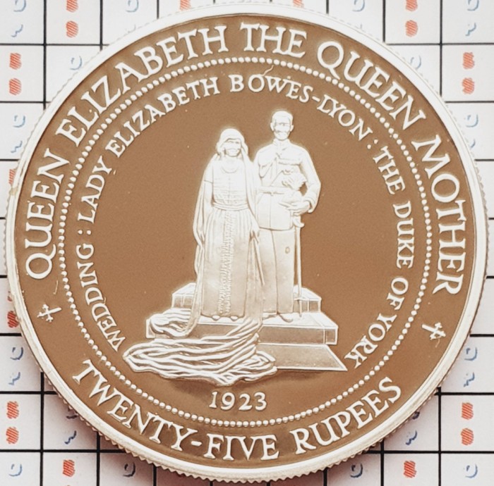 1503 Seychelles 25 Rupees 1994 Wedding of Lady Elizabeth km 79 proof argint