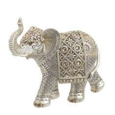 Elefant din rasina Silver Gold 22cm x 8cm x 19cm foto