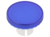 Lentilă buton 22mm albastră transparentă
