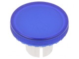 Lentilă buton 22mm albastră transparentă