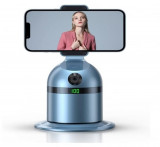 Suport cu sistem de stabilizare Gimbal Souing Genie 360 I20Pro Albastru cu AI Smart Tracking, camera, recunoastere faciala si speaker