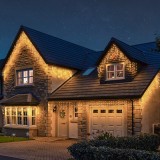 Ghirlanda luminoasa tip perdea Premium 300 LED-uri, 14,5m, 18Wati, interior/exterior, cu flash, alb cald (galben) Household NewTrend