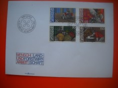 HOPCT PLIC FDC S NR 503 MUNCA LA TARA 1982 LIECHTENSTEIN