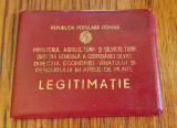 F183-Legitimatie veche pescar vanator Romania 1964-1966 stare buna 10/7,5 cm.