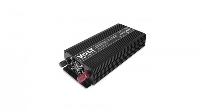 Volt Polska SINUS 2000 Invertor auto Convertor de tensiune de la 12V la 230V (amplificator de tensiune) 1000W/2000W Undă sinusoidală pură