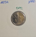 592 San Marino 100 Lire (Justice) 1990 KM#254, excelenta