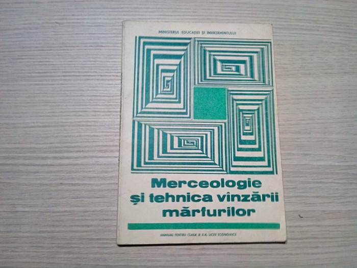 MERCEOLOGIE SI TEHNICA VINZARII MARFURILOR - Cl.a X -a - L. Vesteman -1989, 88p