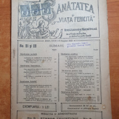 sanatatea si viata fericita 1-15 august 1920-revista de medicina populara