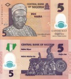 Bancnota Nigeria 5 Naira 2018, Polimer, UNC (Noua)