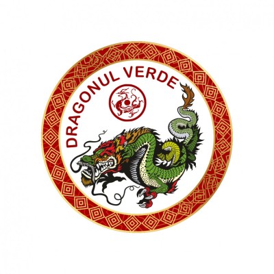 Abtibild sticker cu Dragonul Verde &amp;amp;#8211; cele 4 animale celeste &amp;amp;#8211; mic foto