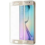 Folie Protectie ecran antisoc Samsung Galaxy S6 edge G925 Tempered Glass Full Face 3D aurie Blueline