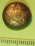 Bnk dv Romania - RPR - nasture metalic uniforma - diam 17 mm - stea