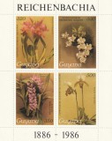 Guyana1988 - Flora , Flori , Bloc 4 valori dantelate , MNH Mi.2104-2107 Kb