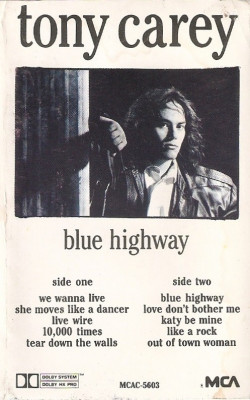 Casetă audio Tony Carey &amp;lrm;&amp;ndash; Blue Highway, originală foto