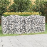 vidaXL Strat &icirc;nălțat cu gabion arcuit, 200x100x100 cm, fier galvanizat 153554