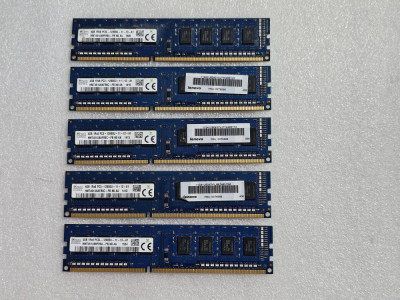 Memorie desktop SK Hynix 4GB 1Rx8, PC3-12800U 1600MHz, Bulk - poze reale foto