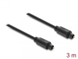 Cablu audio optic Toslink 3m negru, Delock 90926