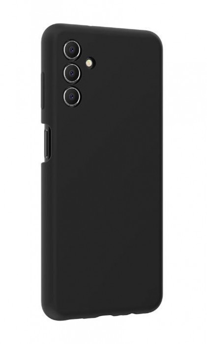 Husa din silicon compatibila cu Samsung Galaxy A04S, silk touch, interior din catifea, Negru