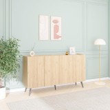 Cumpara ieftin Consola Adore Luna cu 4 usi, Stejar, 180 x 100 x 43 cm