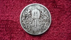 1 KORONA COROANA 1898 ARGINT *****