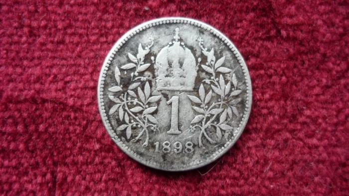 1 KORONA COROANA 1898 ARGINT *****