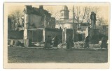 532 - GIURGIU, Ethnic Gypsy, Church destroyed houses - old PC, real Photo unused, Necirculata, Fotografie