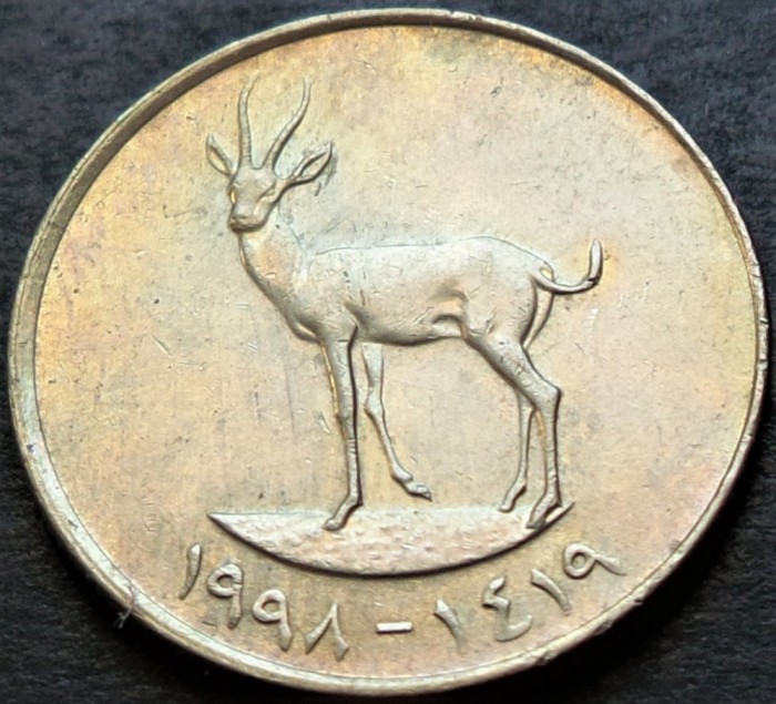 Moneda exotica 25 FILS - EMIRATELE ARABE UNITE, anul 1998 * cod 4354 A