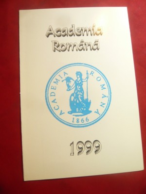 Felicitarea Academiei Romane cu autograful Prezidiului Academiei 1999: E.Simion, foto