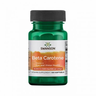 Beta Carotene (Vitamin A) 25.000UI 100 capsule Swanson foto