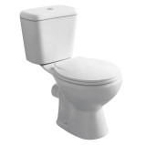Vas wc cu rezervor + mecanism + capac, set Kadda Olivia Eco SH121P, alb, evacuare orizontala, montaj pe pardoseala