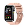 Smartwatch iSEN TK77 Roz, Silicon, 1.57 HD, ECG, Micro-Examinare, Risc Glicemie, Acid Uric Lipide, Apel BT, Asistent Vocal, Lanterna, SOS, 250mAh