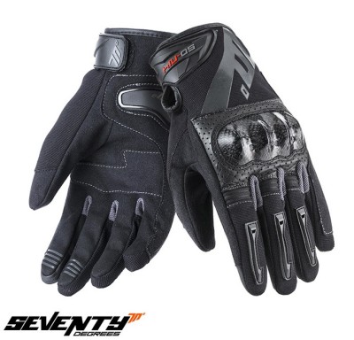 Manusi barbati pentru scuter - motocicleta Racing/Naked vara Seventy model SD-N14 negru/gri &amp;ndash; degete tactile XXL (11 cm) foto