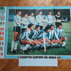 Poster de Fotbal - Echipa Argentinei de la Cupa Mondiala din 1978 - 97x 67 cm