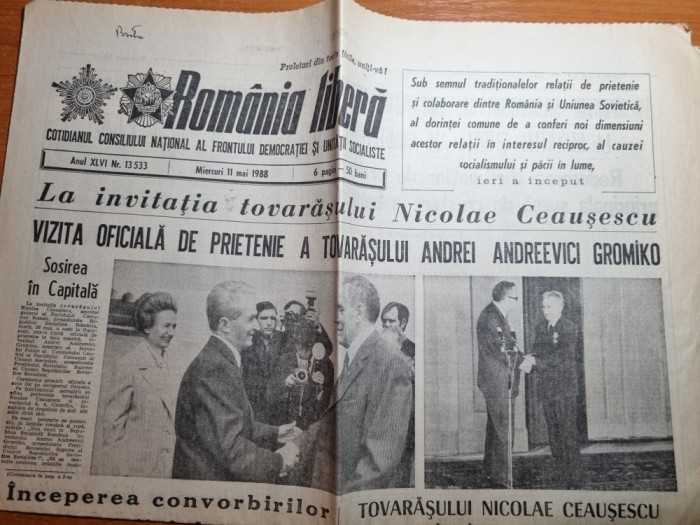 romania libera 11 mai 1988-art. tara hategului,cluj napoca,constanta