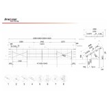 Sistem complet montare, structura sol cu stalpi 14m, 50cm garda sol, unghi 30 grade, 2x10PV/2x12PV panouri solare fotovoltaice 2278x1134, 2384x1096,