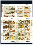 Singapore 2002 - Fauna, flora, animale, plante, păsări, pești, serie minicoli timbre autocolant neuzate