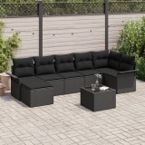 Gossi set de canapea pentru gradina de 8 piese cu perne bej din ratan poli