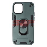 Husa Armor Ring Apple iPhone 12 Mini - TPU+PC, Protectie Soc, Midnight Green