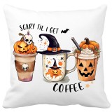 Perna Halloween 40x40 cm cu mesaj Happy Halloween