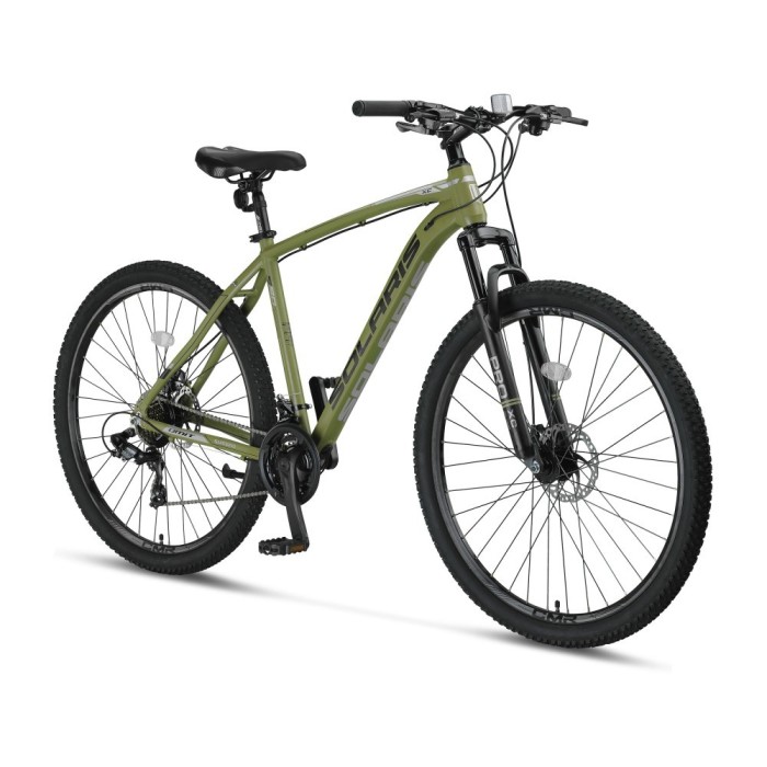 Bicicleta MTB Umit Solaris, 21 viteze, culoare kaki, roata 29&quot;, cadru din alumin... Cod:52951200001
